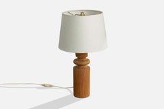 Uno Kristiansson, Lámpara de mesa, Pino, Suecia, 1970s