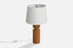 Uno Kristiansson, Table Lamp, Pine, Sweden, 1970s