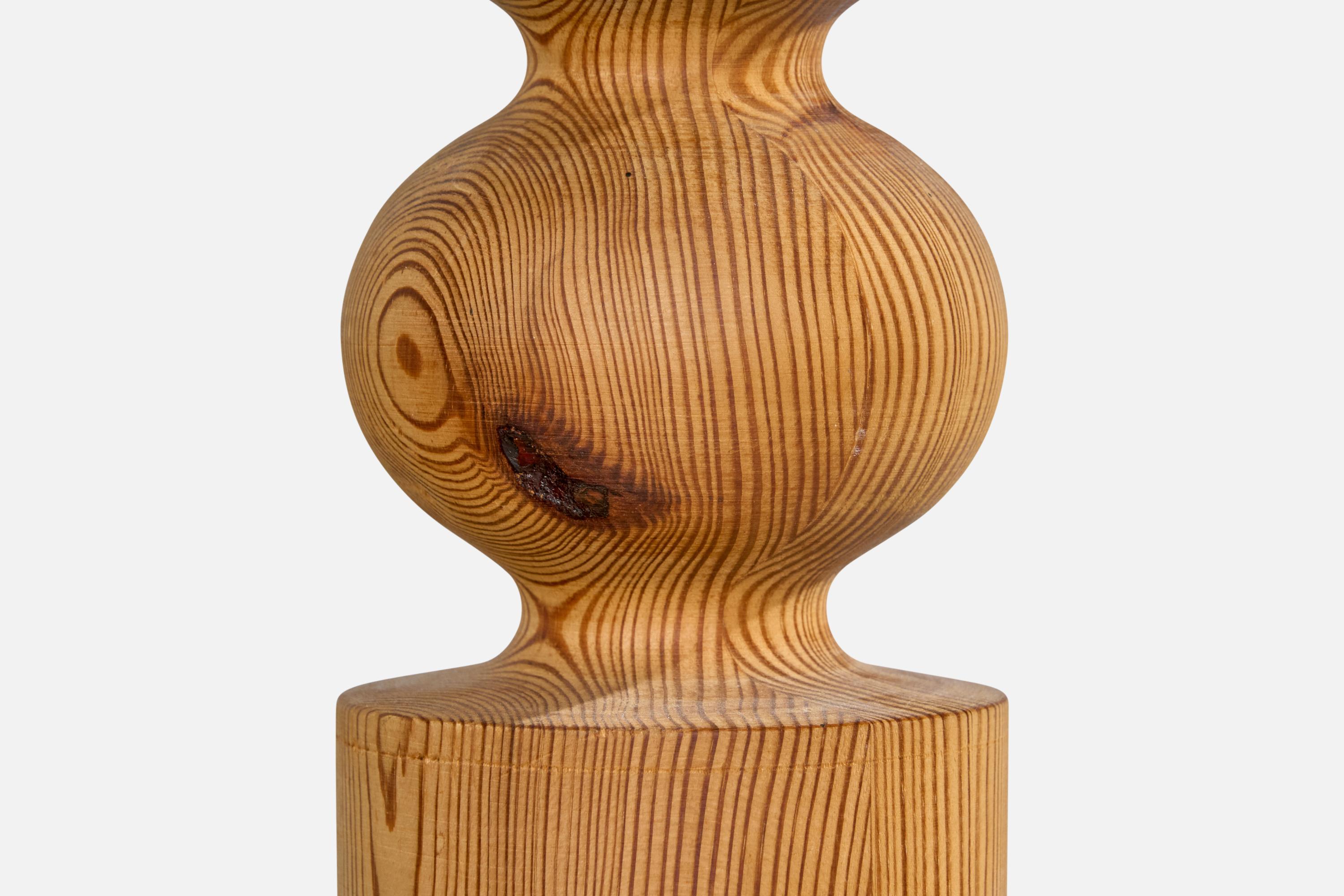 Pin Uno Kristiansson, lampe de bureau en pin, Suède, années 1970 en vente