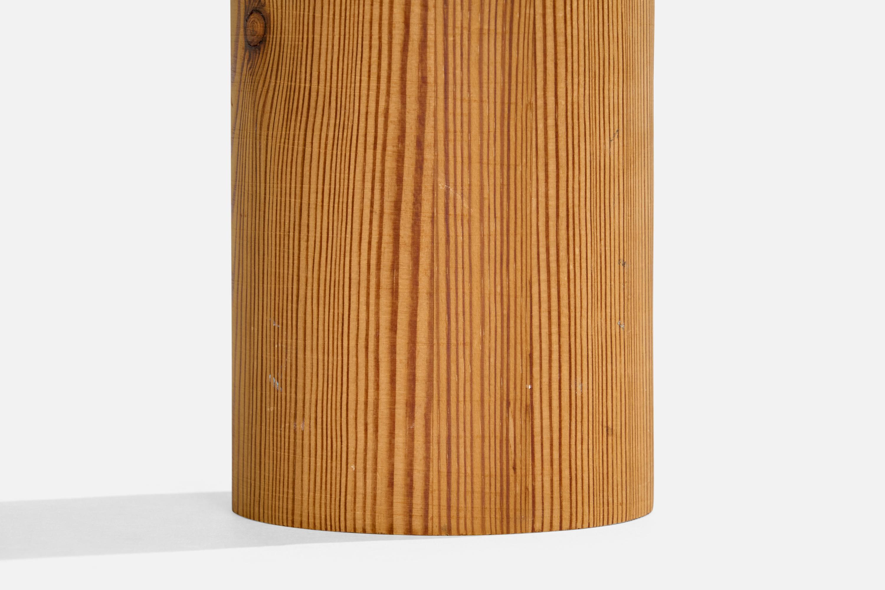 Uno Kristiansson, lampe de bureau en pin, Suède, années 1970 en vente 1