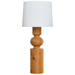 Uno Kristiansson, lampe de bureau en pin, Suède, années 1970
