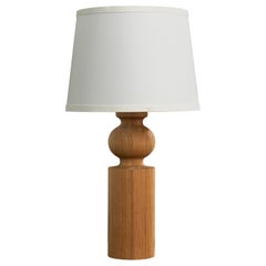 Uno Kristiansson, Table Lamp, Pine, Sweden, 1970s