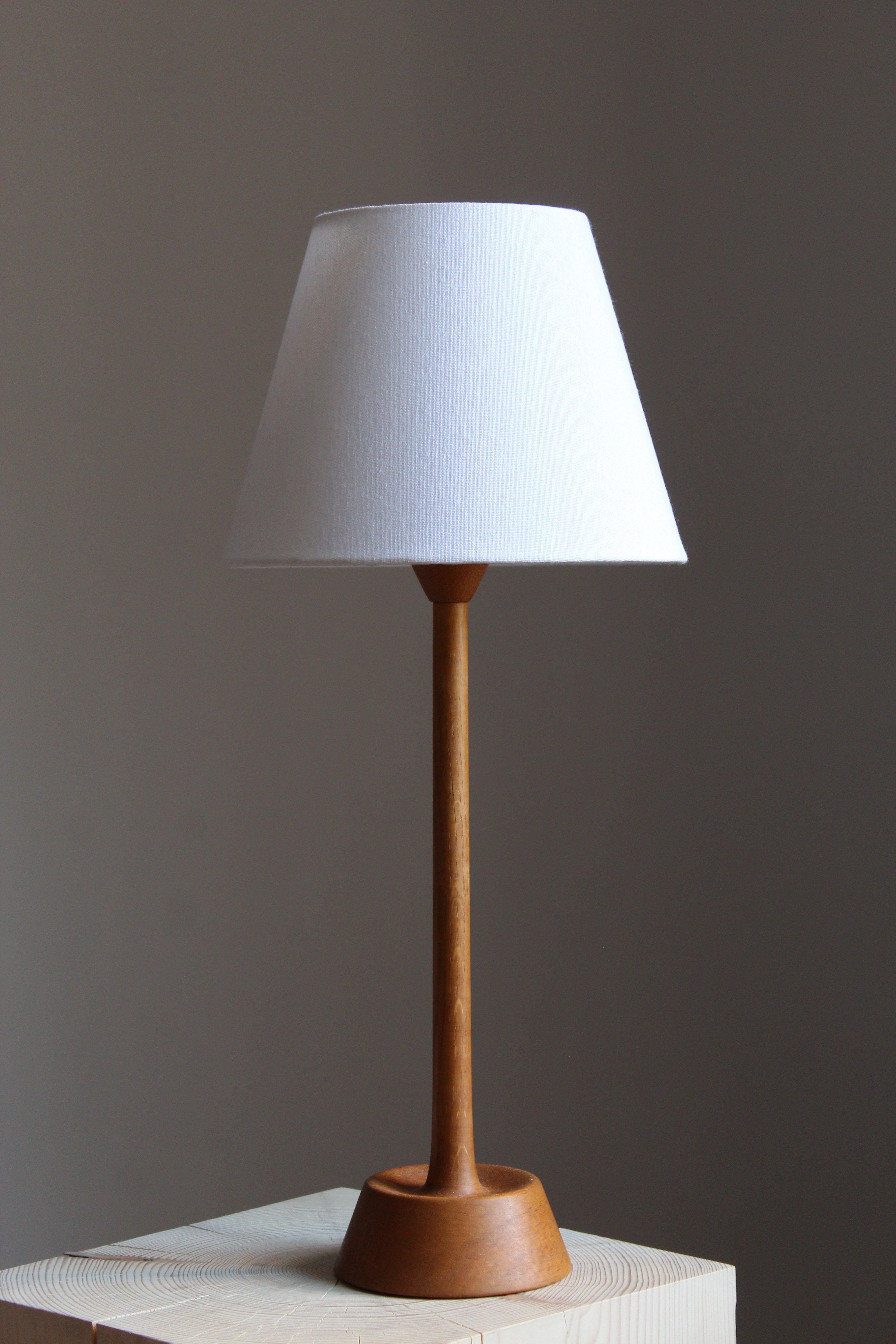 A solid pine table lamp. Designed by Uno Kristiansson, for Luxus, Sweden, 1960s. Lampshade not included.

Other designers of the period include Axel Einar Hjorth, Roland Wilhelmsson, Charlotte Perriand, Pierre Chapo, and Yasha Heifetz.