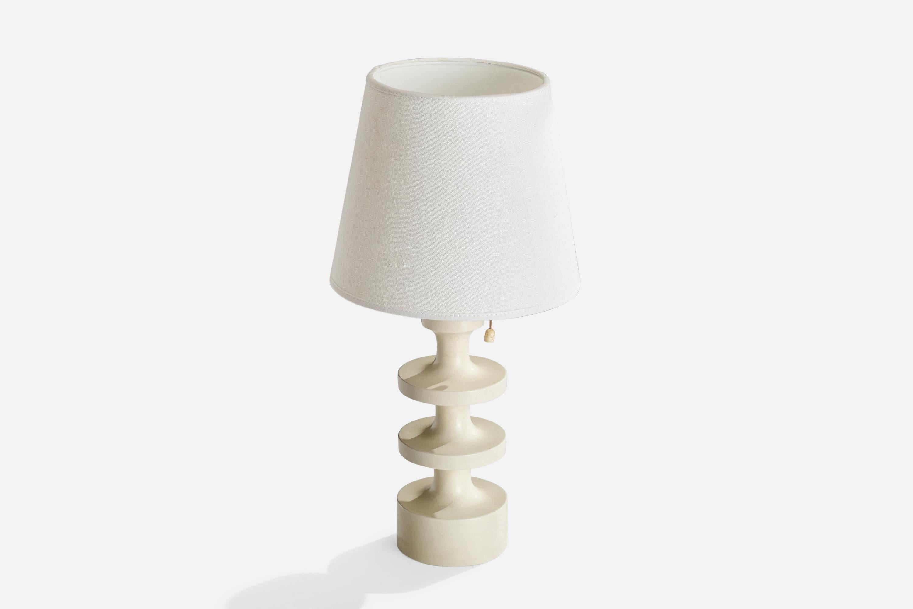 Uno Kristiansson, Lámpara de mesa, Madera, Suecia, 1970s Sueco en venta