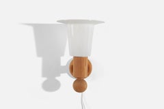 Uno Kristiansson, Wall Light, Pine, Acrylic, Sweden, 1960s