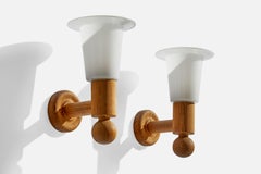 Uno Kristiansson, Wall Lights, Kiefer, Acryl, Schweden, 1960er Jahre