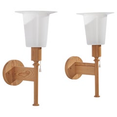 Uno Kristiansson, Wall Lights, pin, acrylique, Suède, années 1970