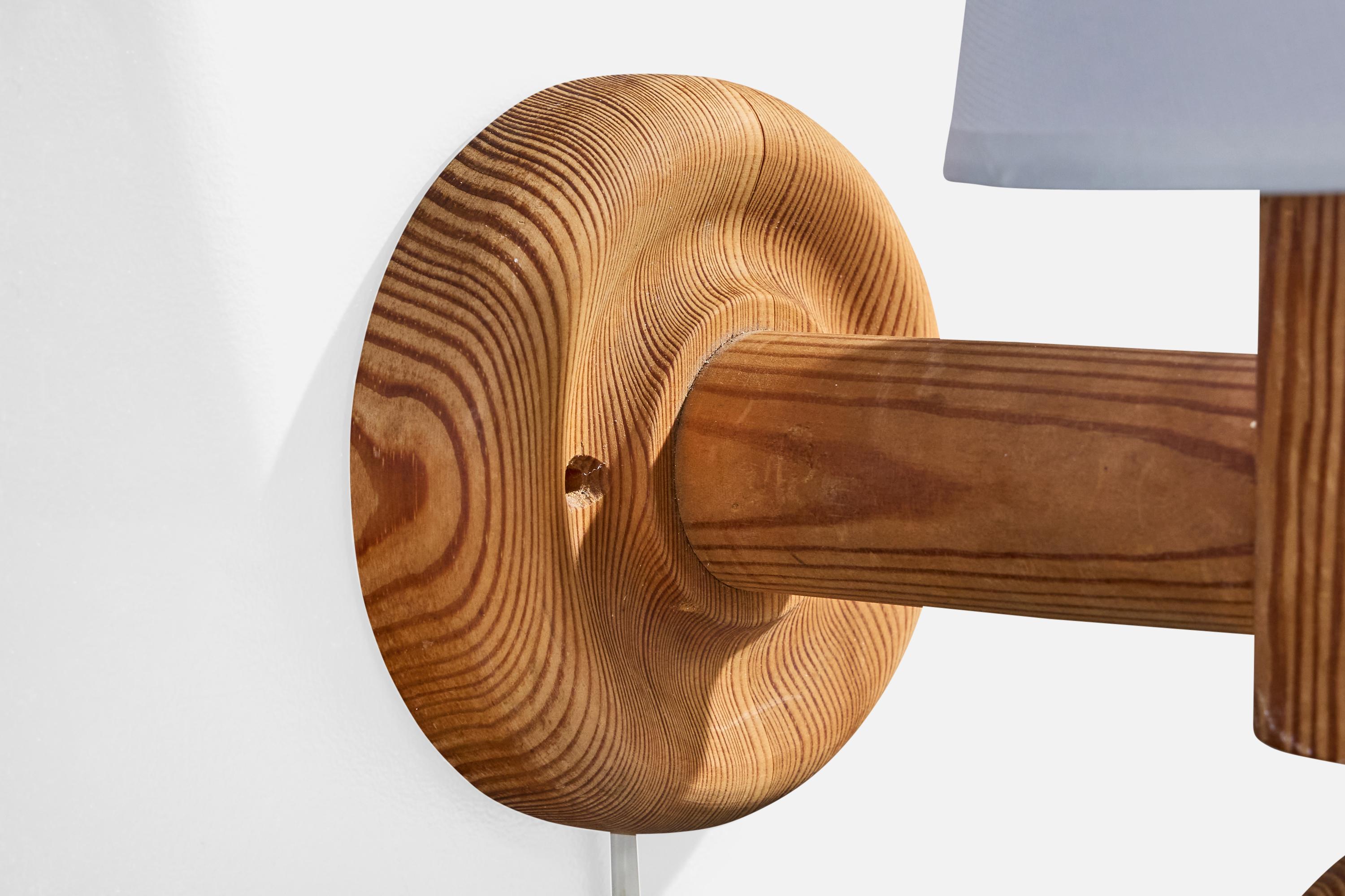 Tissu Uno Kristiansson, appliques murales, pin, tissu, Suède, années 1970 en vente