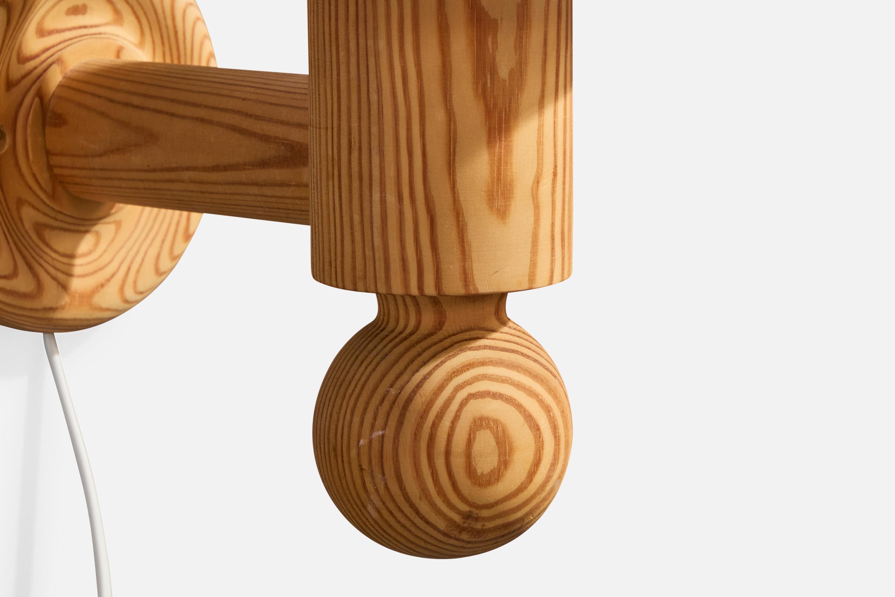 Uno Kristiansson, Apliques, Pino, Tela, Suecia, 1970s en venta 2