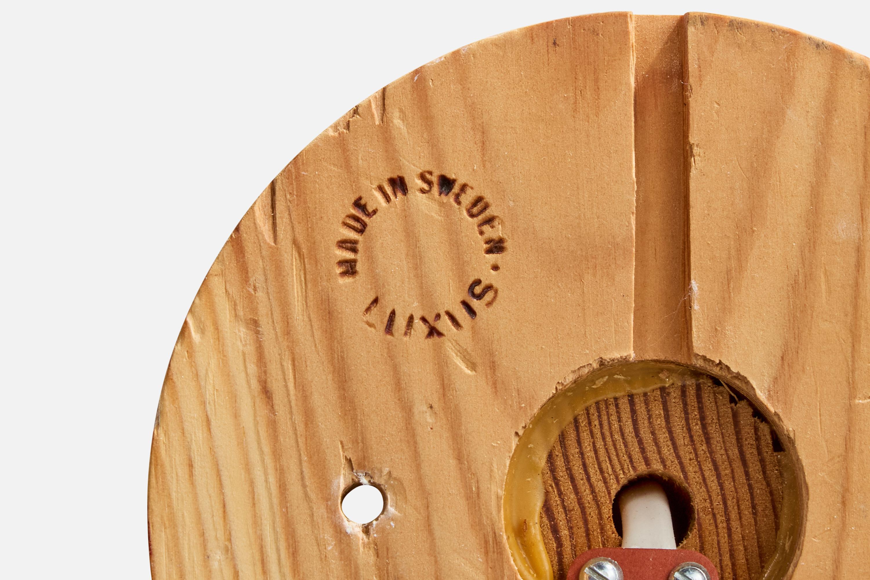 Uno Kristiansson, Apliques, Pino, Tela, Suecia, 1970s en venta 4