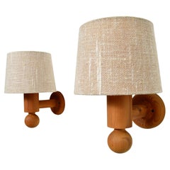 Uno Kristiansson, Apliques / Lámparas, Pino macizo, Luxus Suecia, Años 60