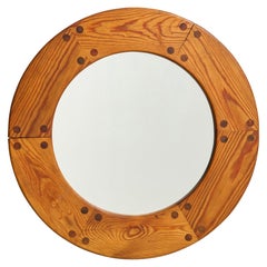 Uno Kristiansson, Wall Mirror, Pine, Sweden, 1970s