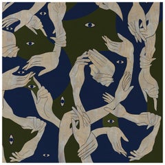 Uno Uno, Nessuno Camouflage Scuro Wandteppich, Racconti Kollektion