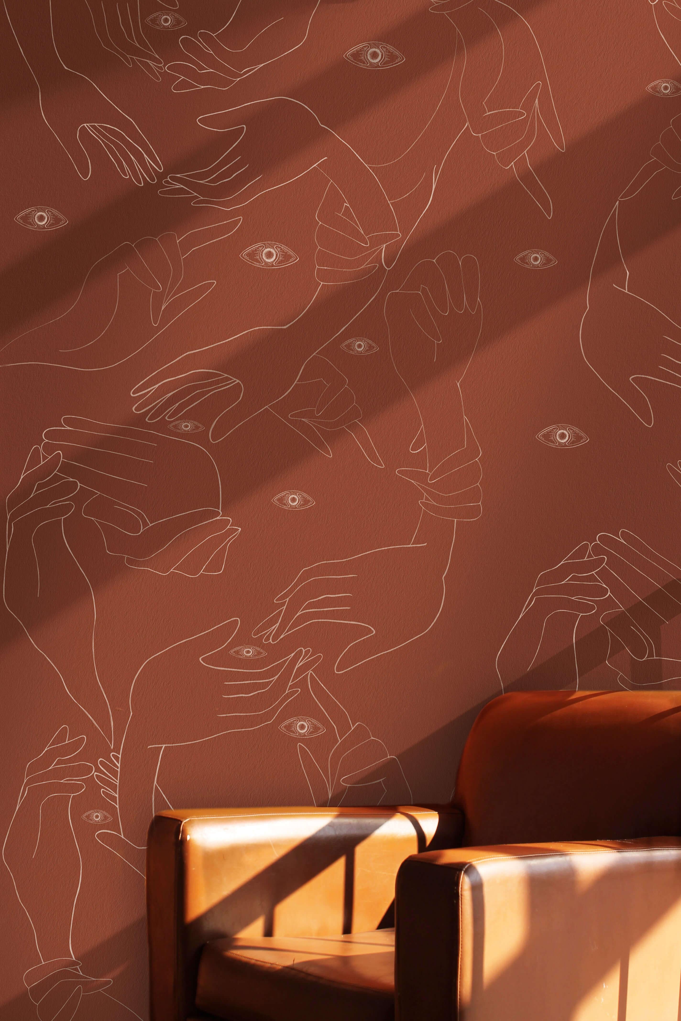 Uno, Nessuno Cannella Wallpaper - Essenziali collection In New Condition For Sale In Firenze, IT