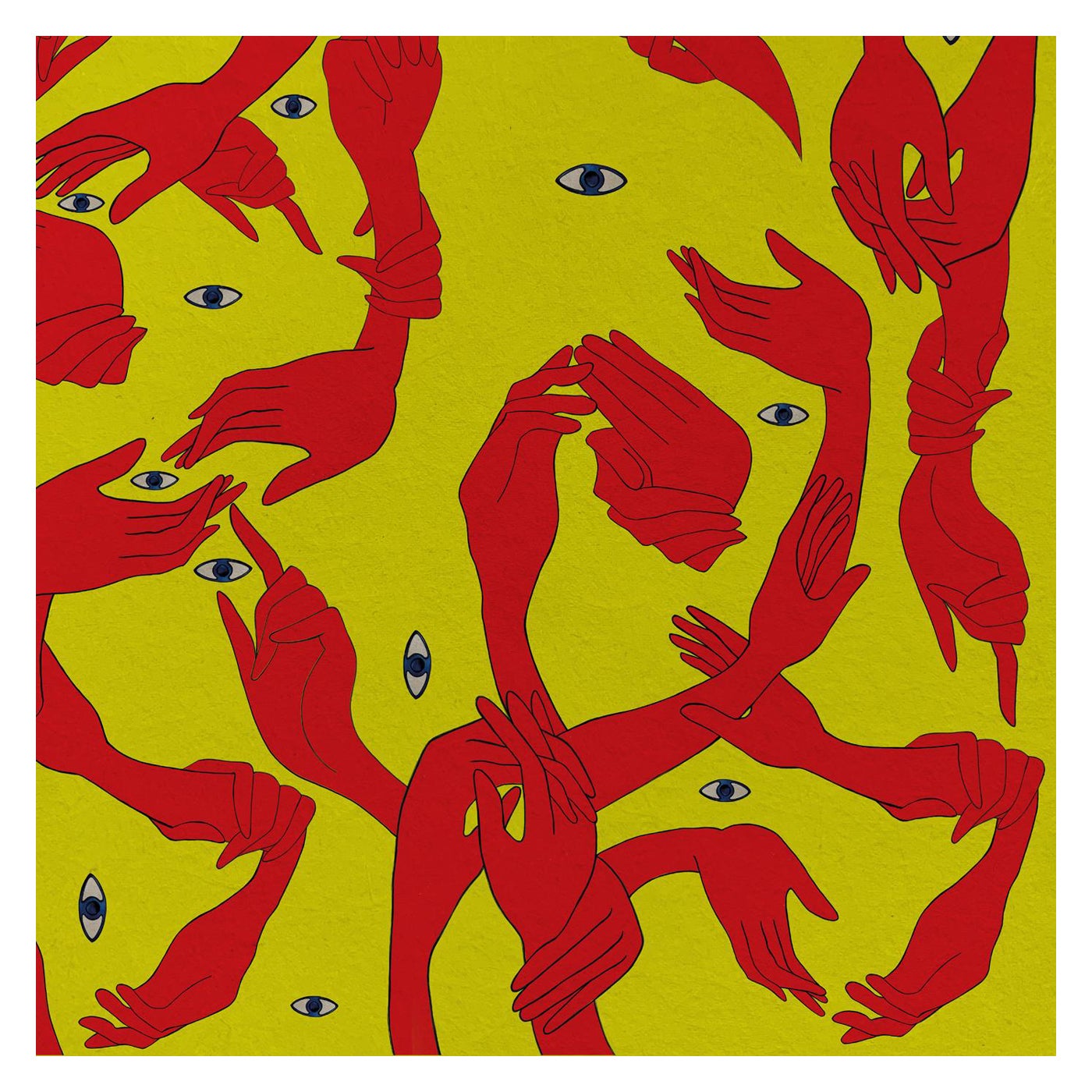 Uno Uno, Nessuno Fluo Wandteppich, Racconti Kollektion im Angebot