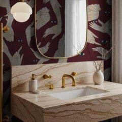 Uno, Nessuno Red Classic Burgundy Wallpaper, Racconti Collection
