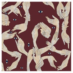 Uno, Nessuno Red Classic Burgandy Wallpaper, Racconti Collection