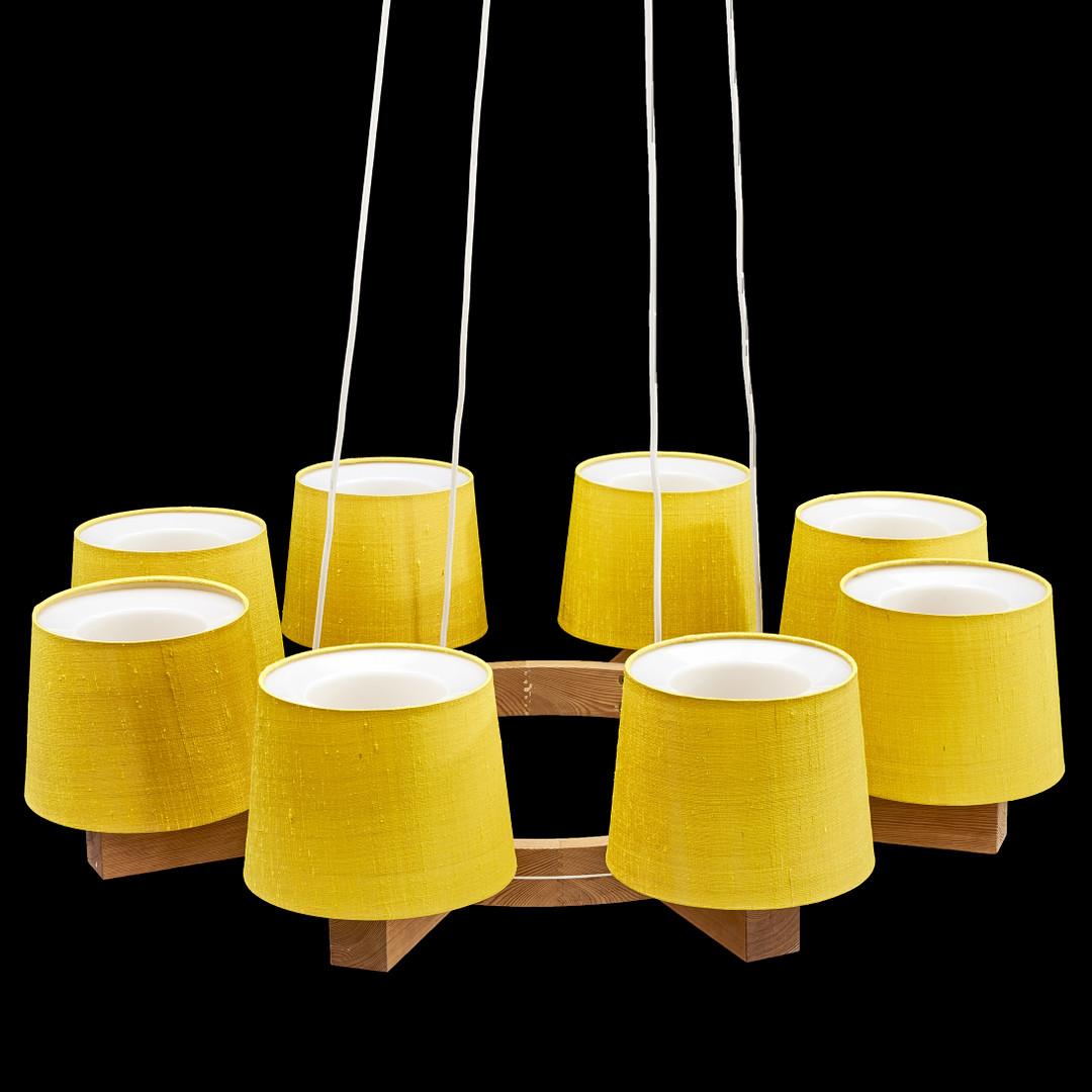 Scandinavian Modern Uno & Östen Kristiansson 1960s Chandelier for Luxus, Sweden For Sale