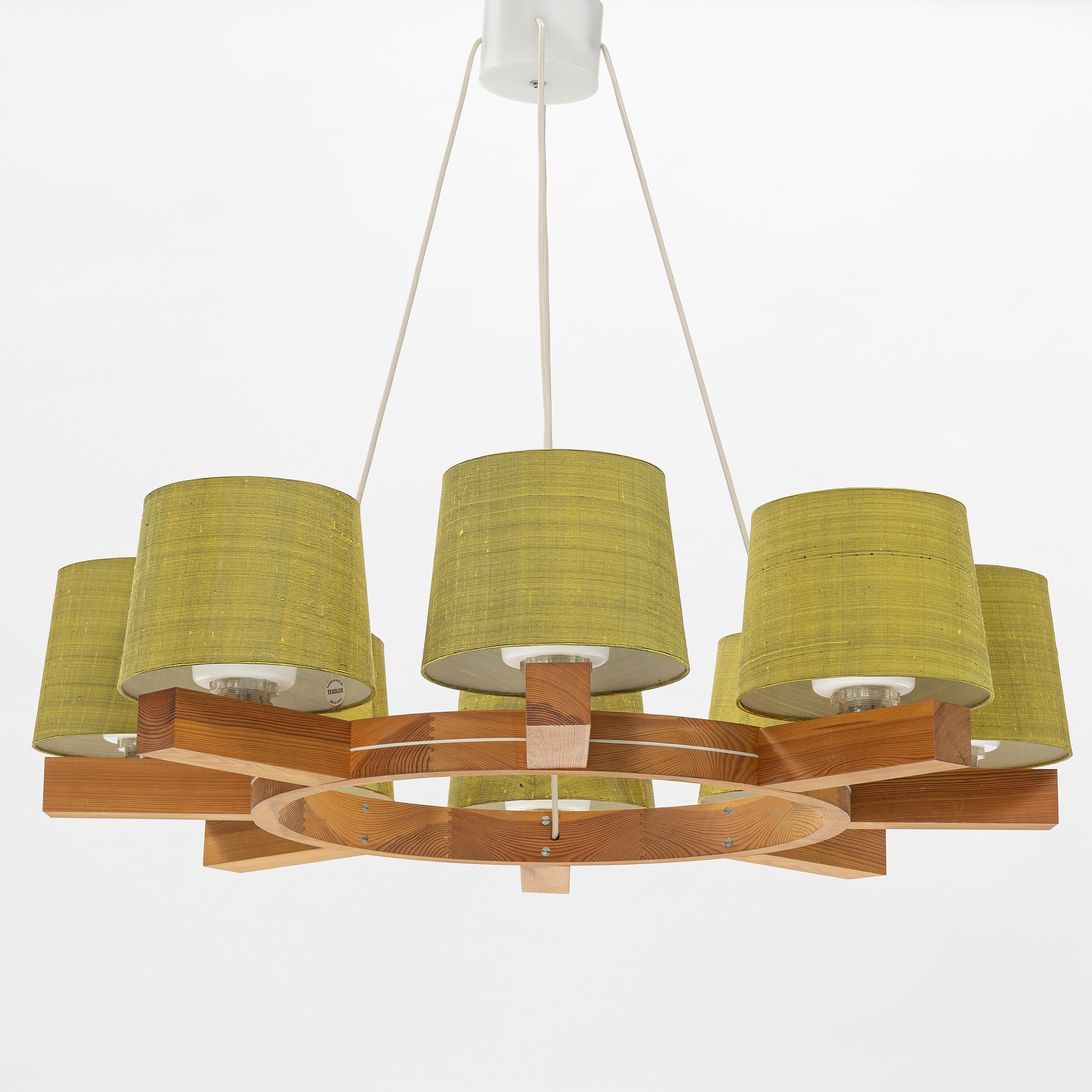 Swedish Uno & Östen Kristiansson 1960s Chandelier for Luxus, Sweden