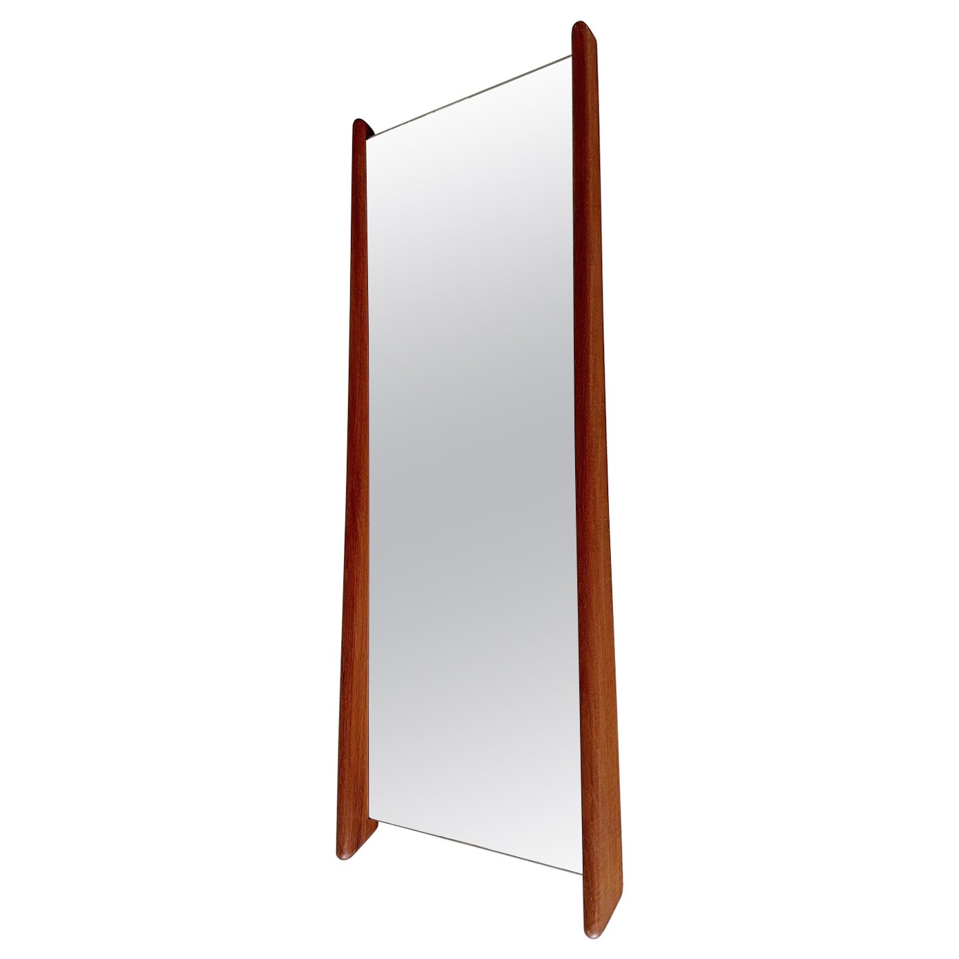 UNO & ÖSTEN KRISTIANSSON 41" Teak Wall Mirror for Luxus, 1960s, Sweden