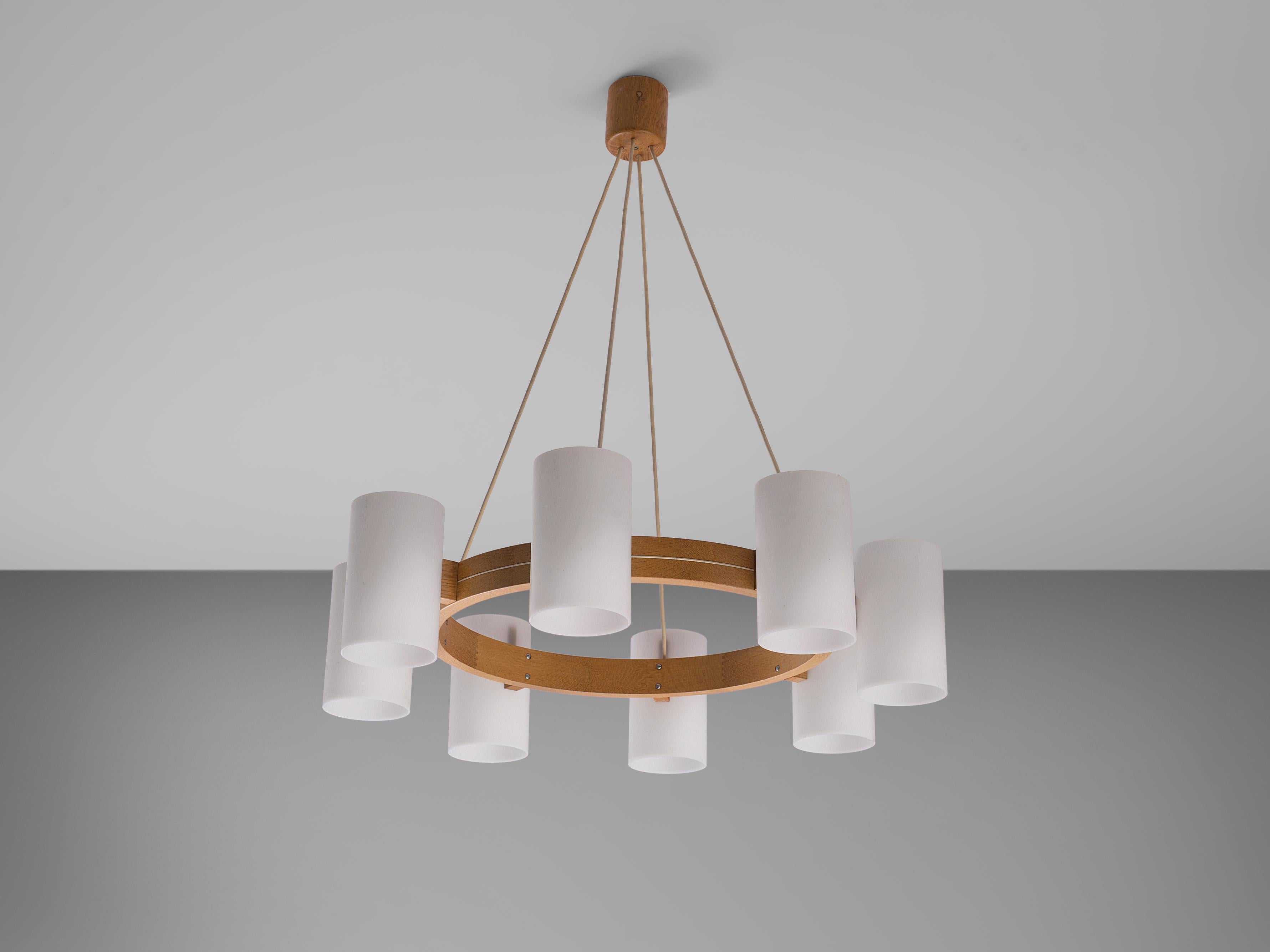 Uno & Östen Kristiansson for Luxus Chandelier In Good Condition In Waalwijk, NL