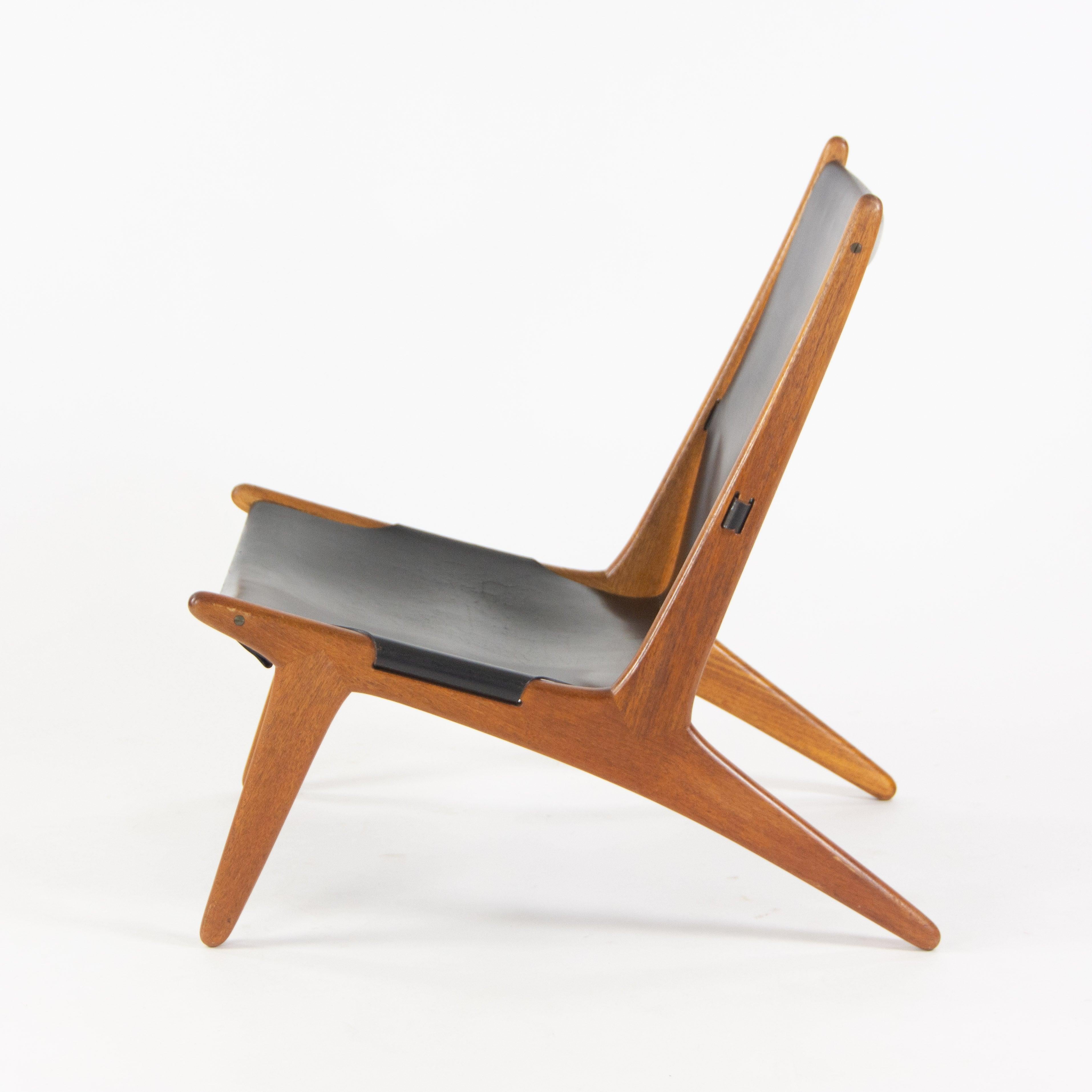 Uno & Östen Kristiansson Jagdstuhl für Luxus Schweden 1954 Wegner Dänisch (Leder) im Angebot