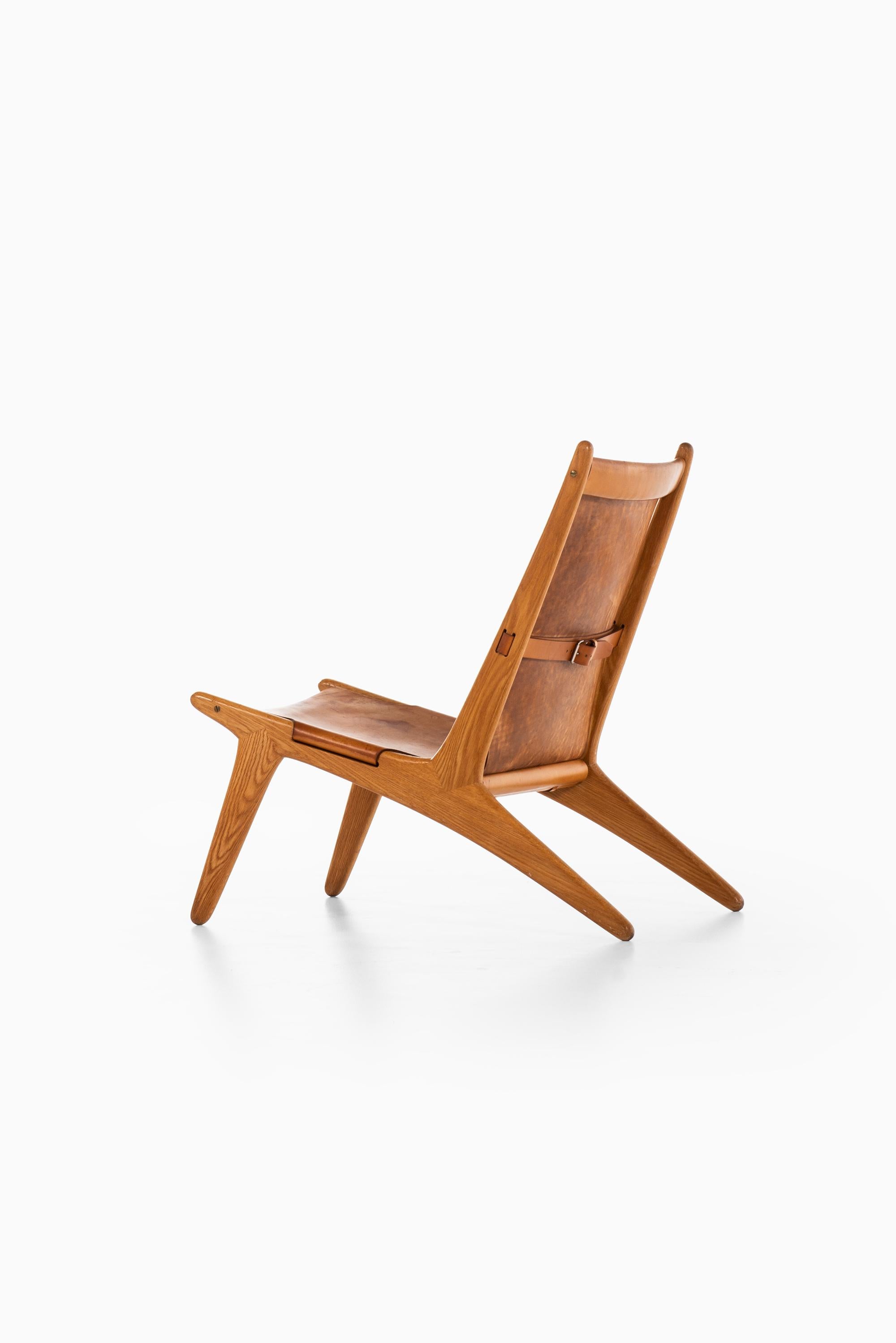 Uno & Östen Kristiansson Hunting Easy Chair Hergestellt von Luxus in Schweden (Leder) im Angebot