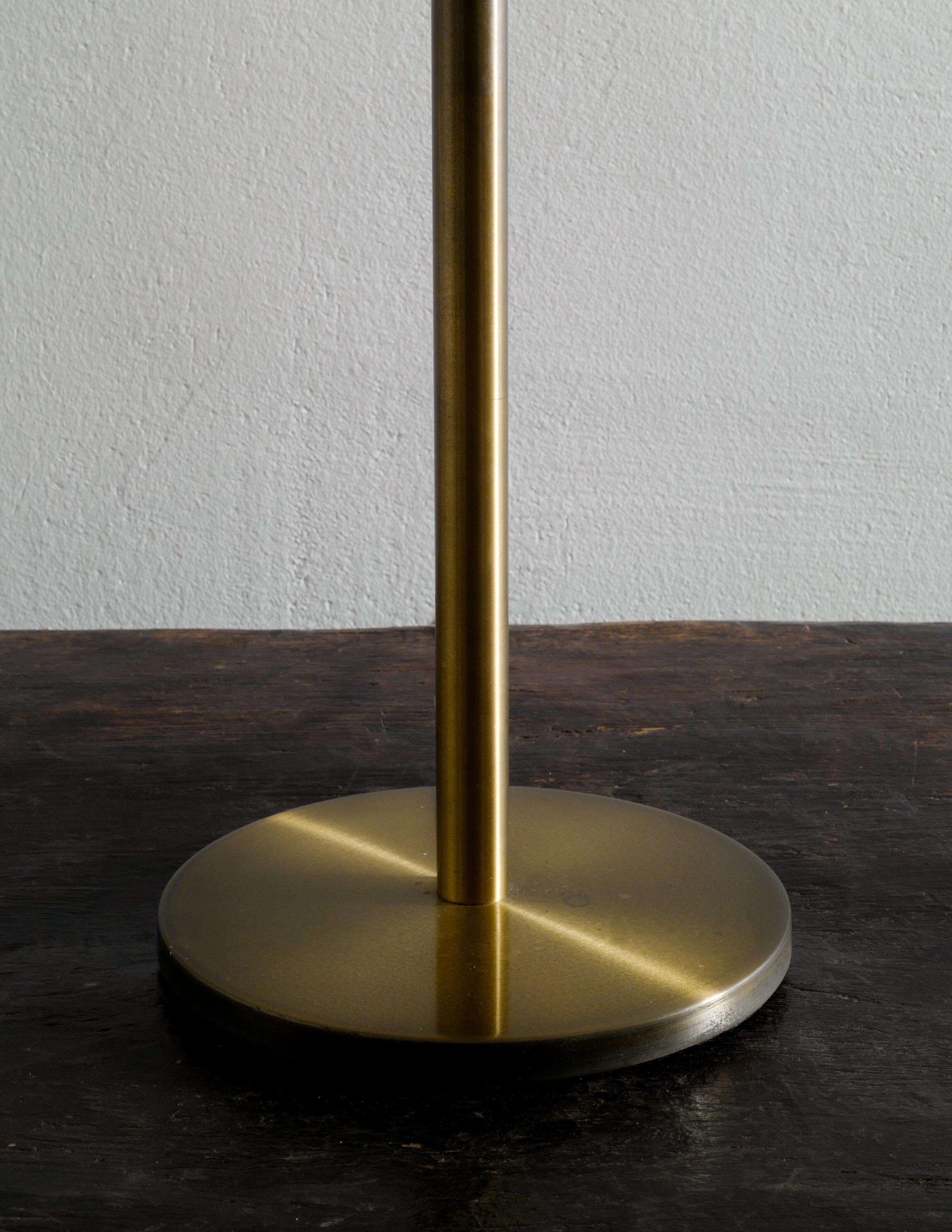 Swedish Uno & Östen Kristiansson Mid Century Brass Desk Table Lamp for Luxus Sweden 1960 For Sale