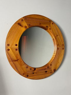 UNO & ÖSTEN KRISTIANSSON Midcentury Round Wall Mirror for Luxus, 1960s, Sweden