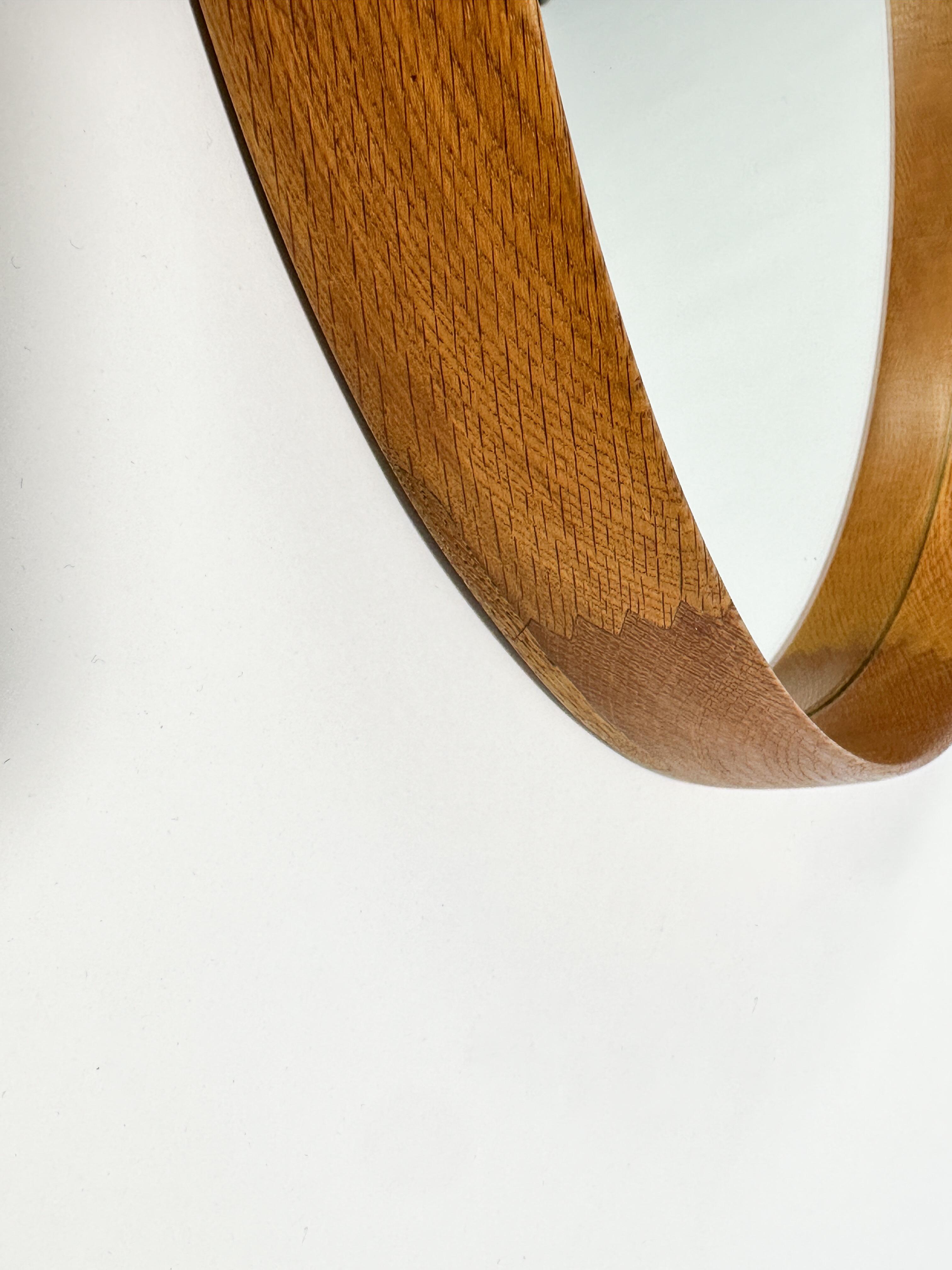 Uno & Östen Kristiansson Mirror Oak Leather Strap Luxus Vittsjö Sweden 1950s en vente 4