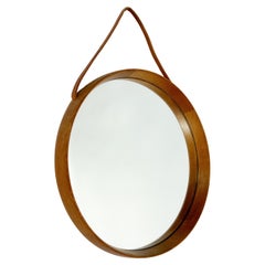 Uno & Östen Kristiansson Mirror Oak Leather Strap Luxus Vittsjö Sweden 1950s