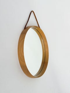 Uno & Östen Kristiansson Mirror Oak Leather Strap Luxus Vittsjö Sweden 1960s