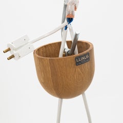 Uno & Östen Kristiansson Lámpara colgante de roble y cristal Luxus Vittsjö Suecia, 1960