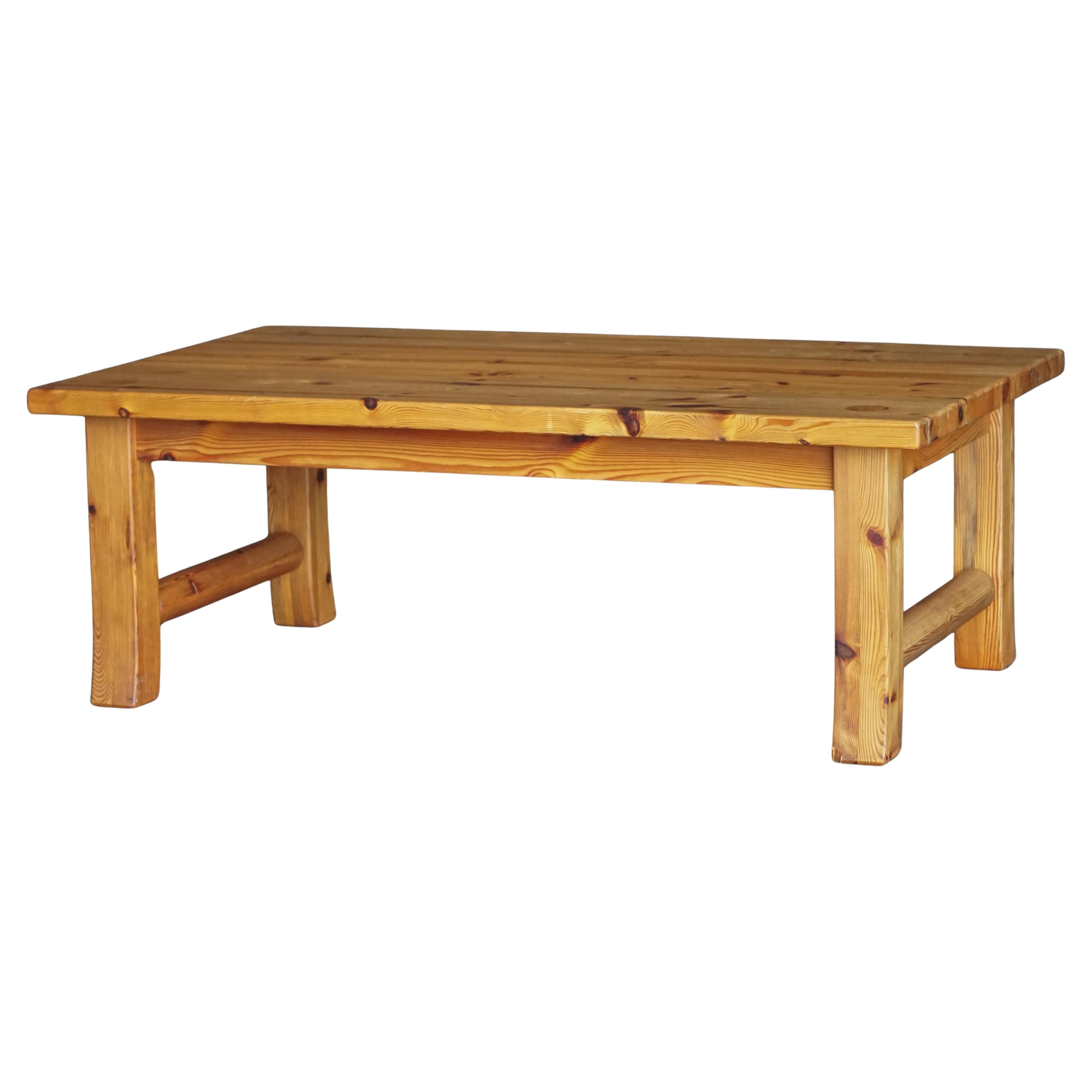 Uno 
Östen Kristiansson, Rectangular Pine Coffee Table, Mid-20th Century, 1970s For Sale
