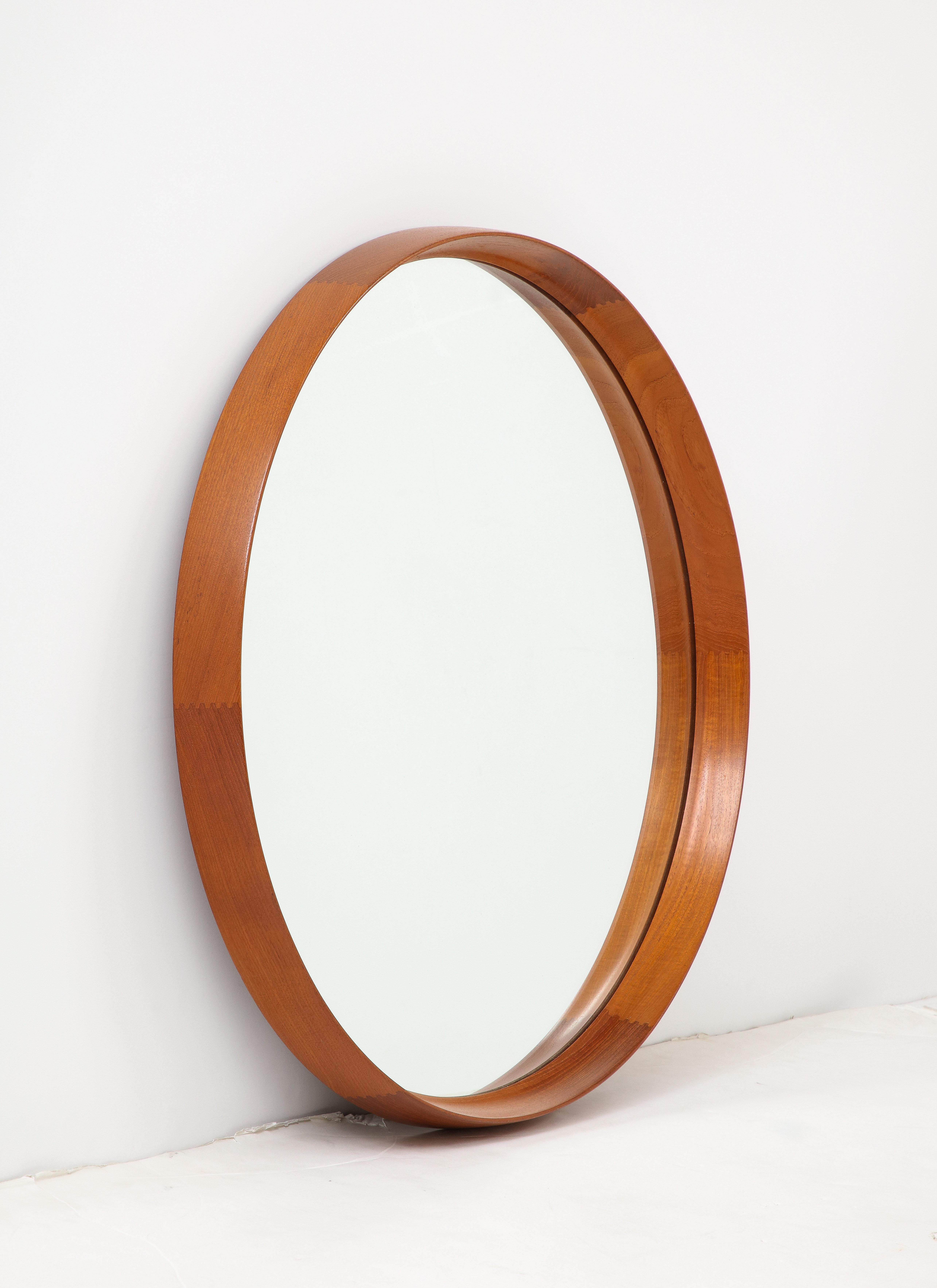 Scandinavian Modern Uno & Osten Kristiansson Round Wall Mirror for Luxus
