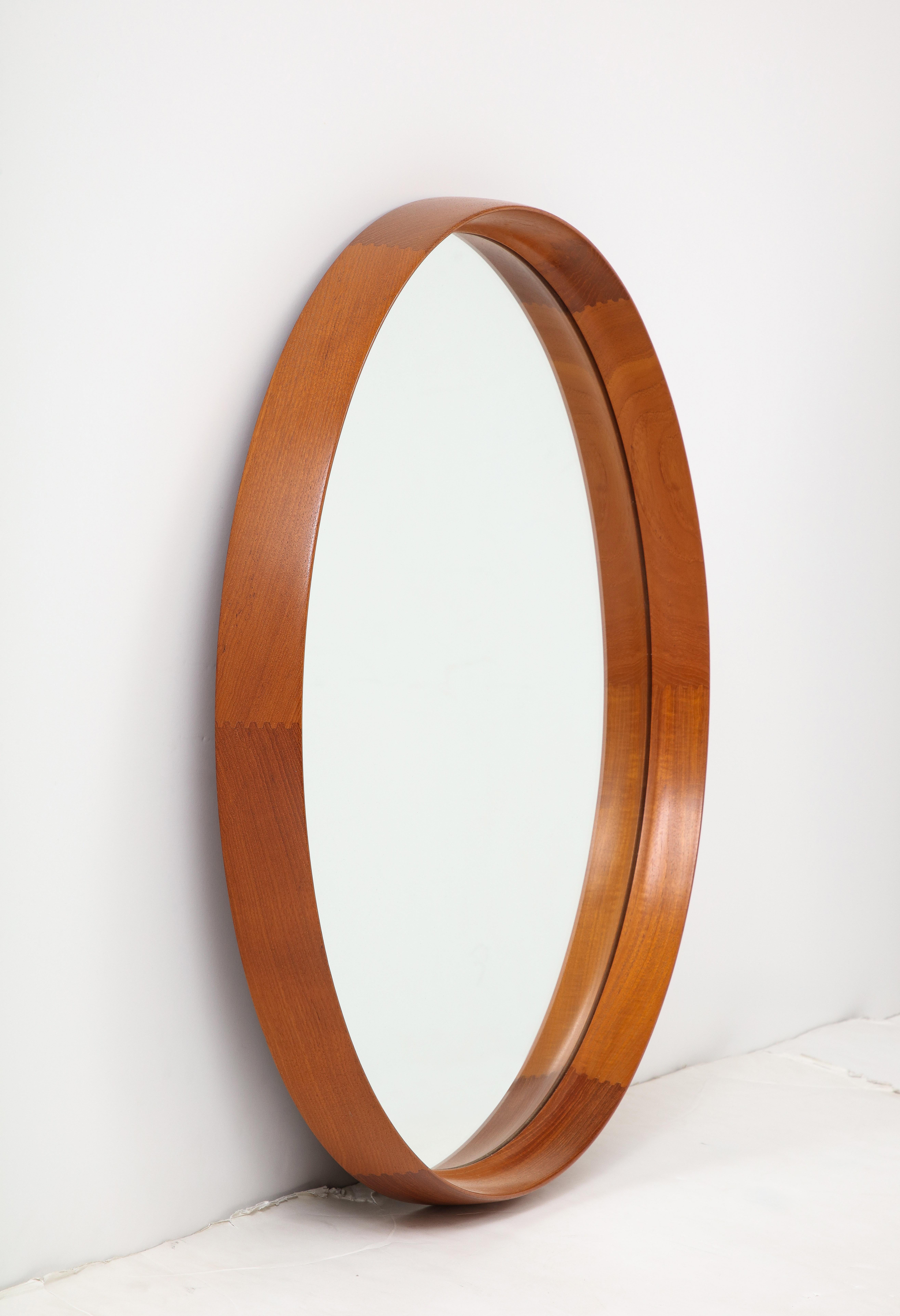 Swedish Uno & Osten Kristiansson Round Wall Mirror for Luxus
