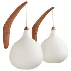 Uno & Östen Kristiansson Set Wandleuchten Modell 706 für Luxus:: Schweden:: 1950er