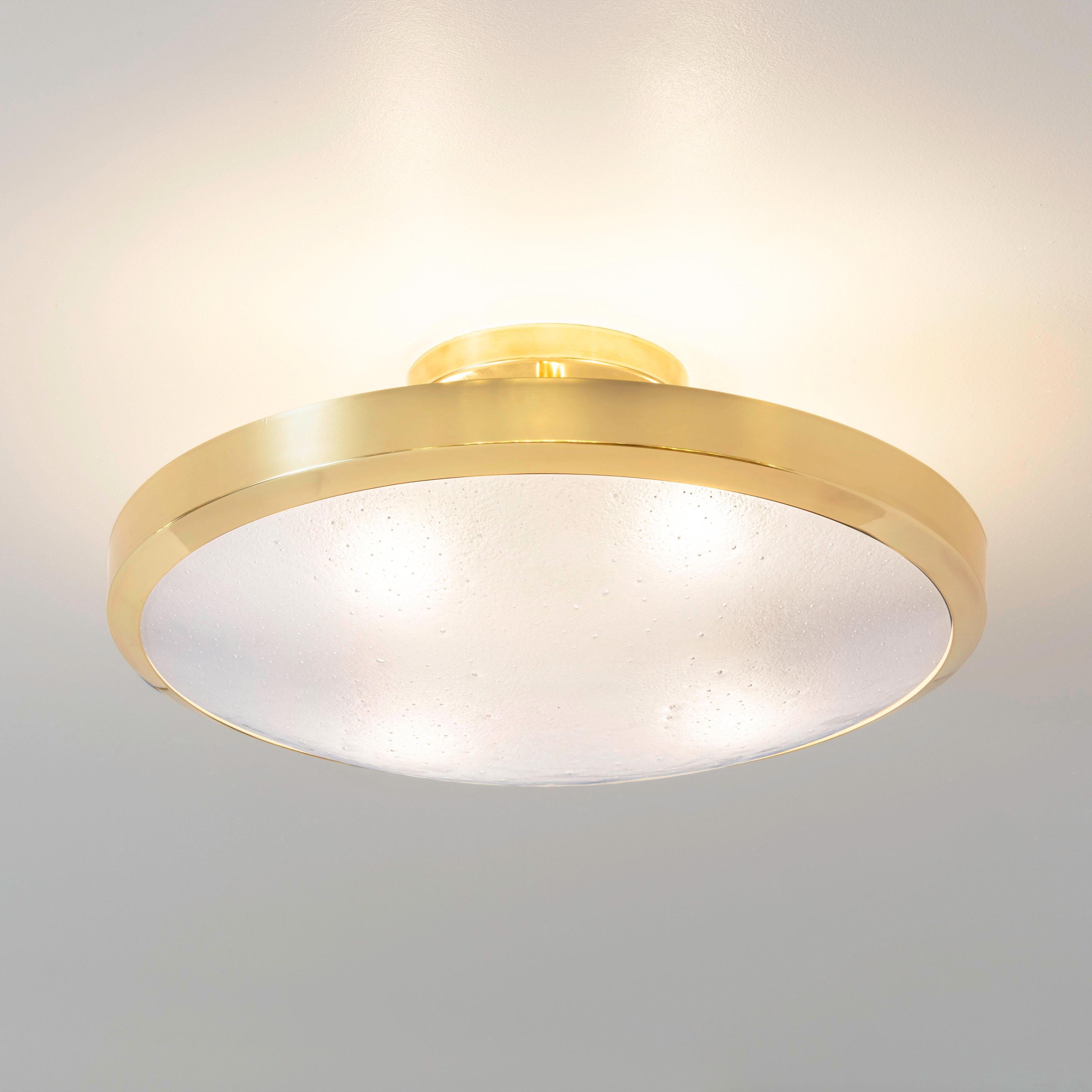 The Uno ceiling light exemplifies simple elegance via its clean profile designed around a single Murano glass shade.

Starting pricing by size- a 10% upcharge applies to premium