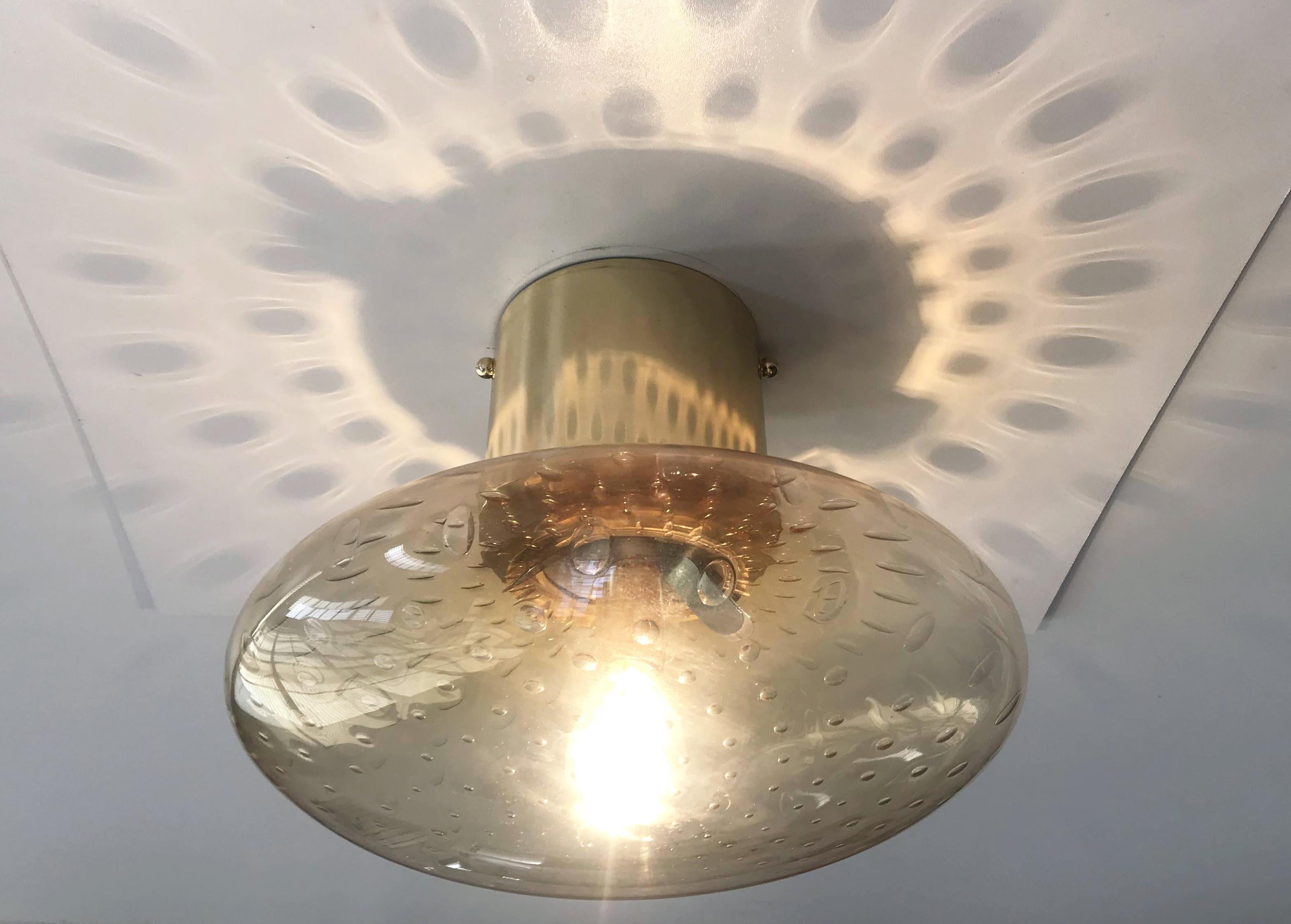 Mid-Century Modern UNO SHADE Flush Mount by Fabio Ltd For Sale