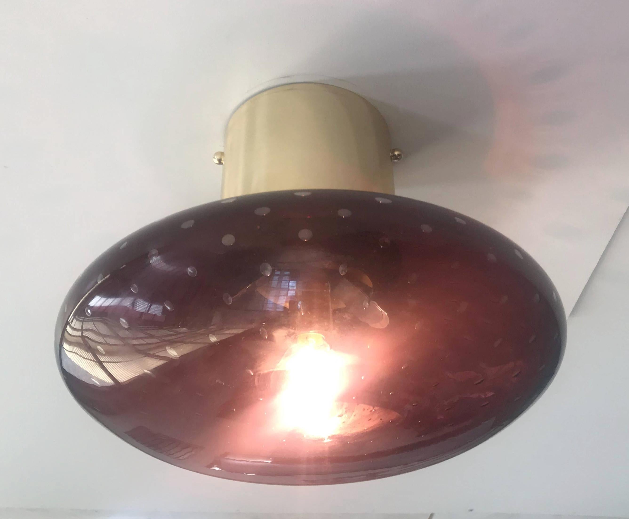 Mid-Century Modern UNO SHADE Flush Mount by Fabio Ltd For Sale