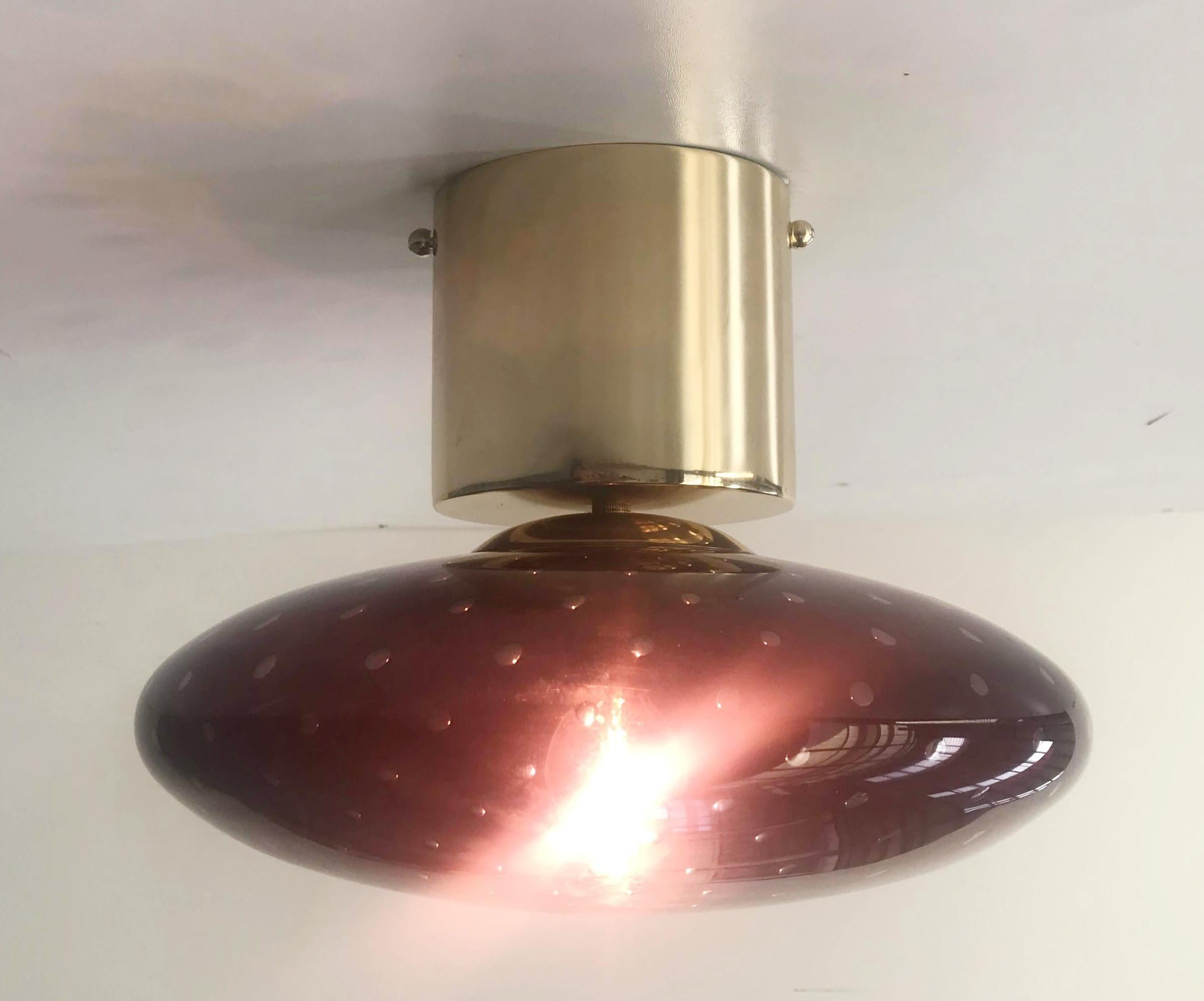 Italian UNO SHADE Flush Mount by Fabio Ltd For Sale