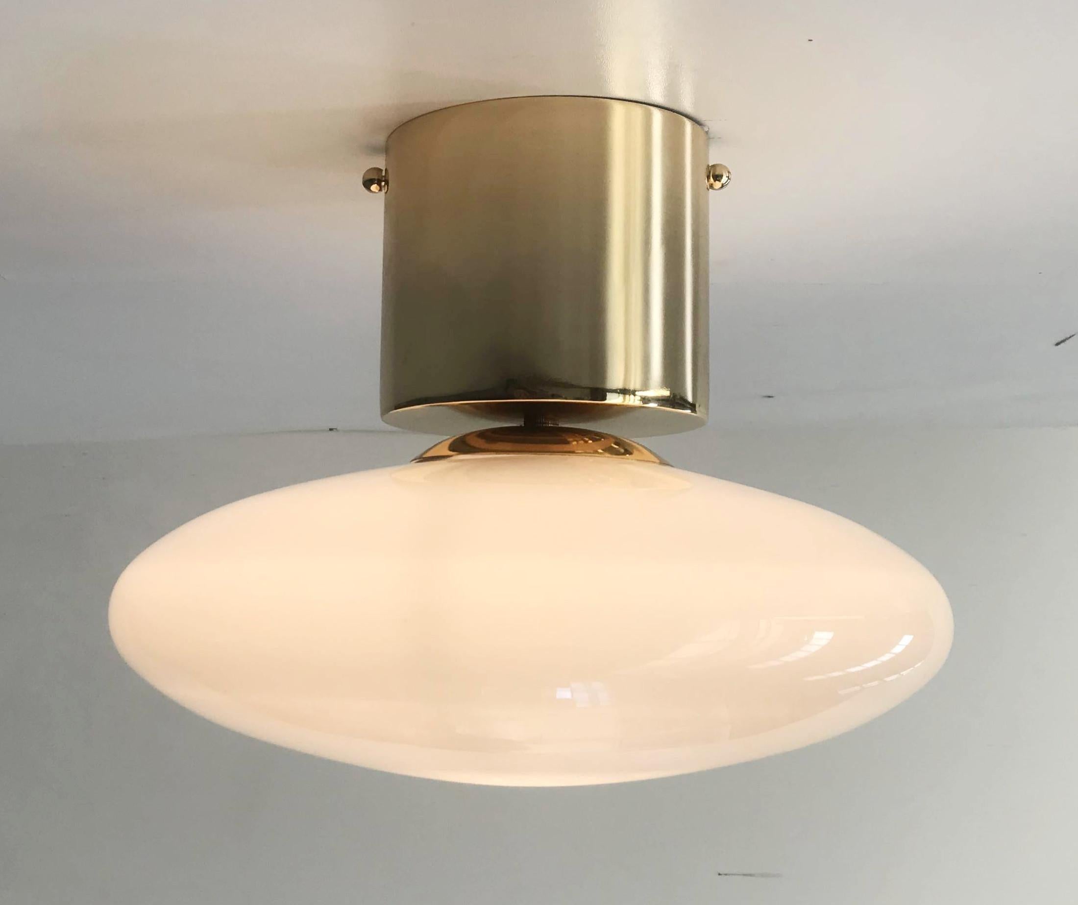 Polished UNO SHADE Flush Mount by Fabio Ltd For Sale