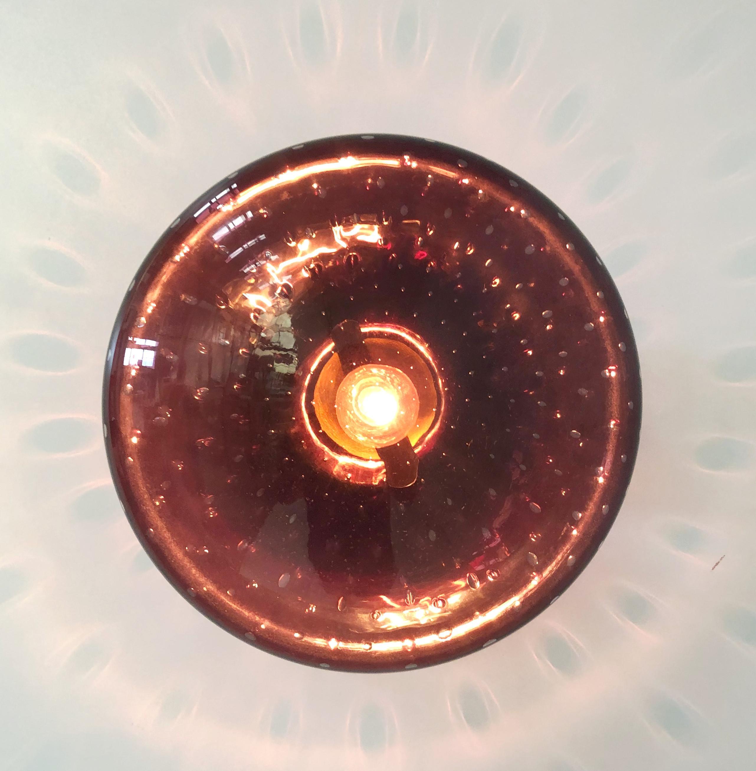Blown Glass UNO SHADE Sconce / Flush Mount by Fabio Ltd For Sale