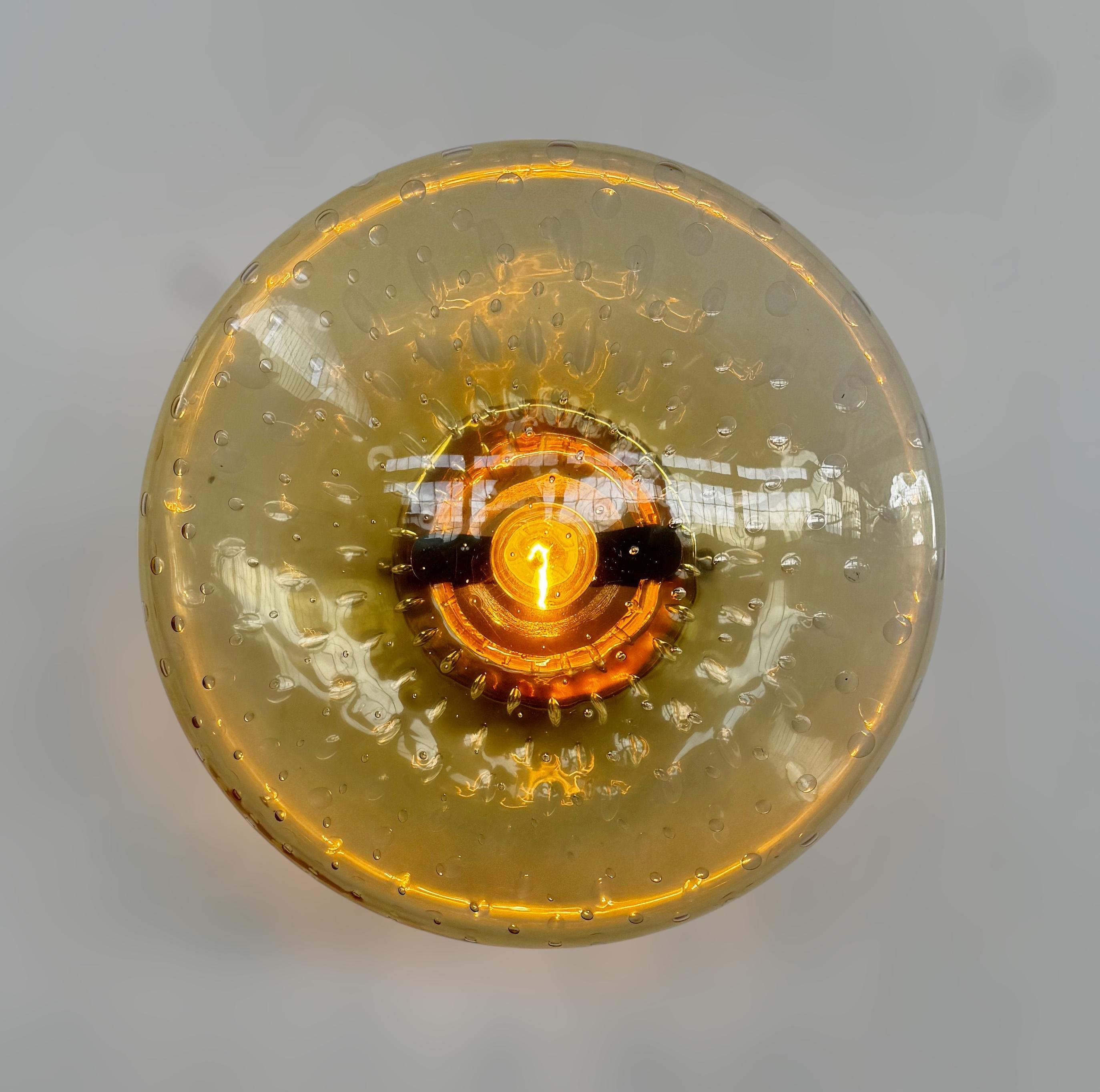 Brass UNO SHADE Sconce / Flush Mount by Fabio Ltd For Sale