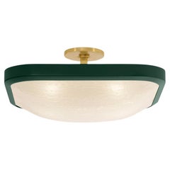 Uno Square Ceiling Light di Gaspare Asaro - Verde alpino e ottone satinato