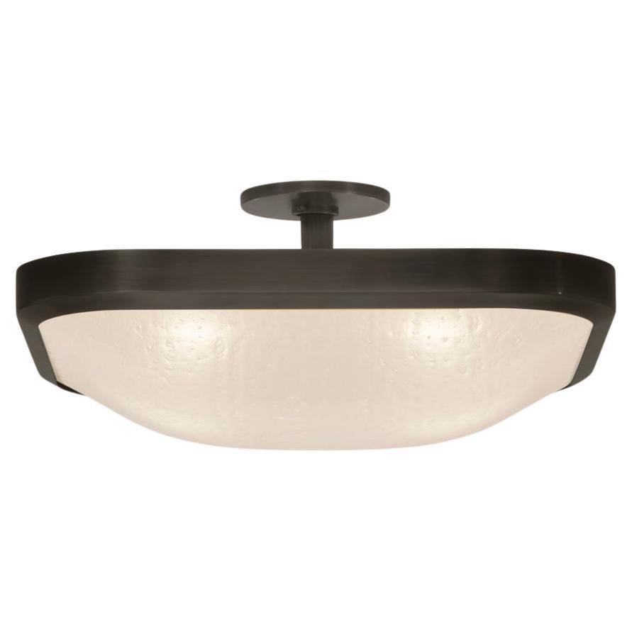 Uno Square Ceiling Light by Gaspare Asaro - Finition en bronze noir