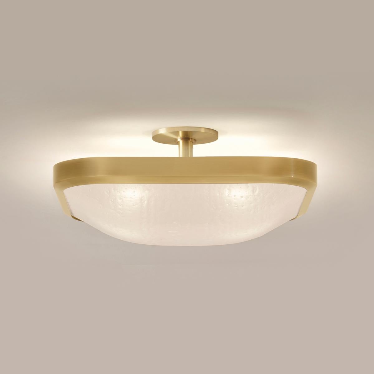 Uno Square Ceiling Light by Gaspare Asaro-Bronze Finish For Sale 2