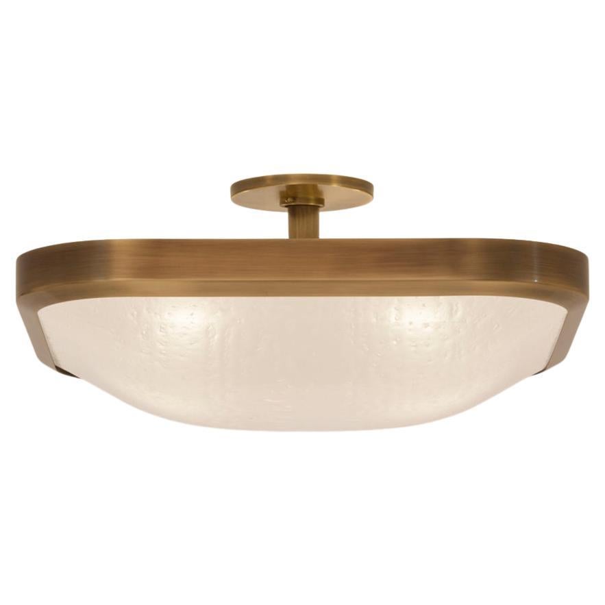 Uno Square Ceiling Light by Gaspare Asaro-Bronze Finish For Sale