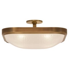 Uno Quadratische Deckenleuchte von Gaspare Asaro-Bronze-Finish
