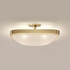 Uno Square Ceiling Light by Gaspare Asaro-Polished Brass Finish